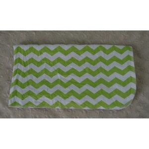 Circo Green White Chevron Baby Blanket Flannel Receiving Zig Zag Lovey